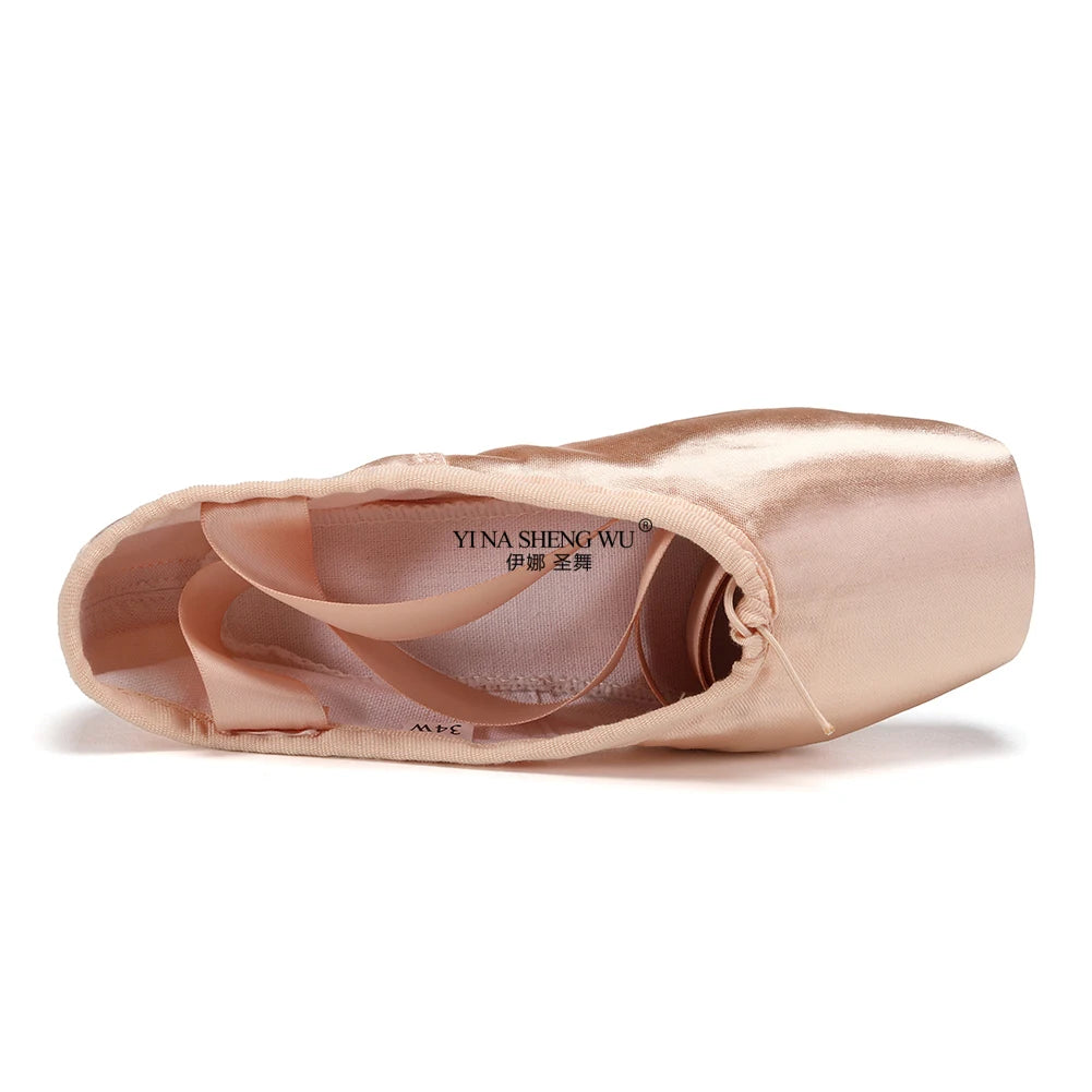 Child And Adult Ballet Dance Shoes Girls Ballet Pointe Shoes Professional With Ribbons Shoes Series Classic Woman Ballet Shoes