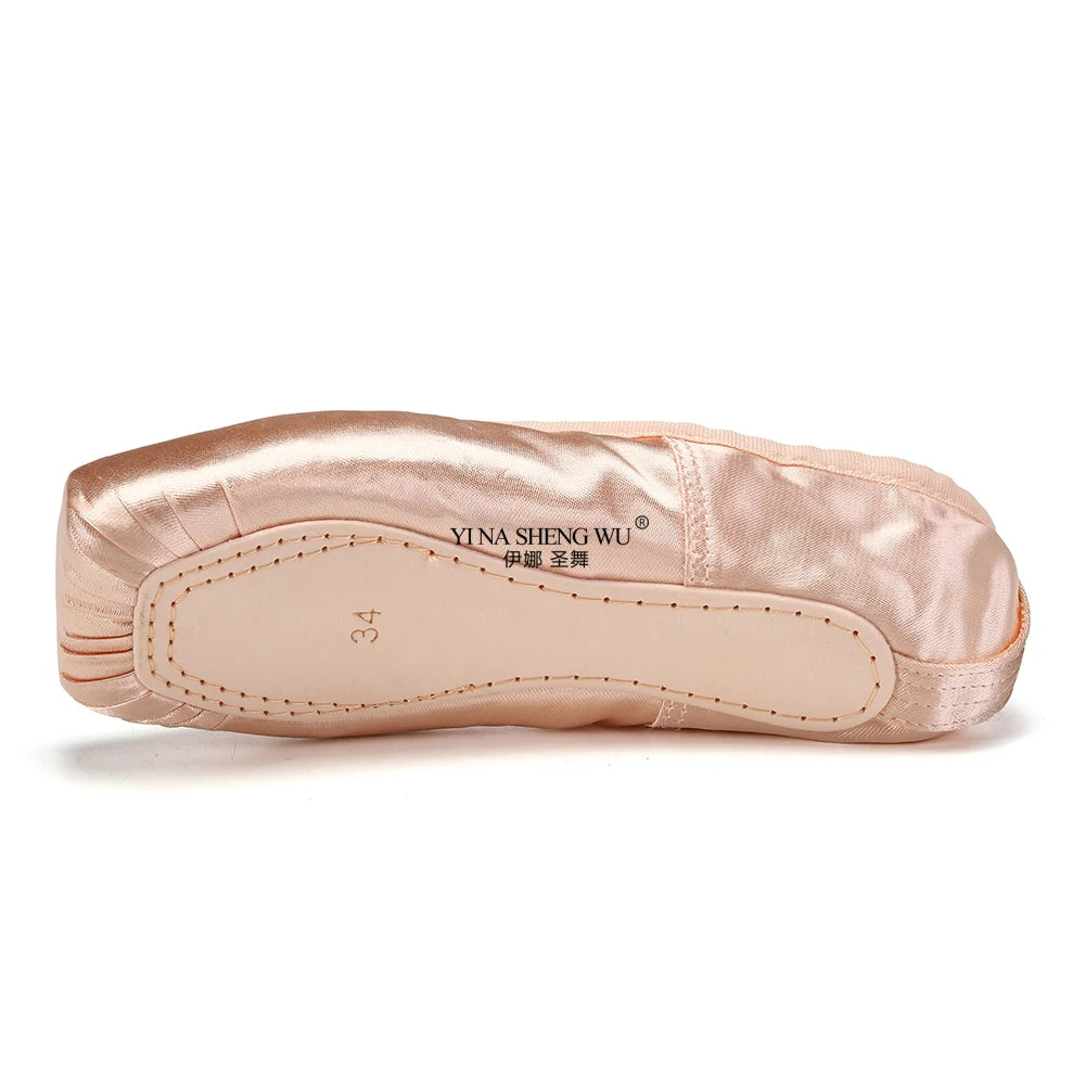 Child And Adult Ballet Dance Shoes Girls Ballet Pointe Shoes Professional With Ribbons Shoes Series Classic Woman Ballet Shoes