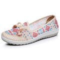Women's Cloth Shoes 2025 Summer New Lazy Footwear Casual Breathable Mom Shoes Shallow Mouth Ethnic Style Ladies Flats Zapatos