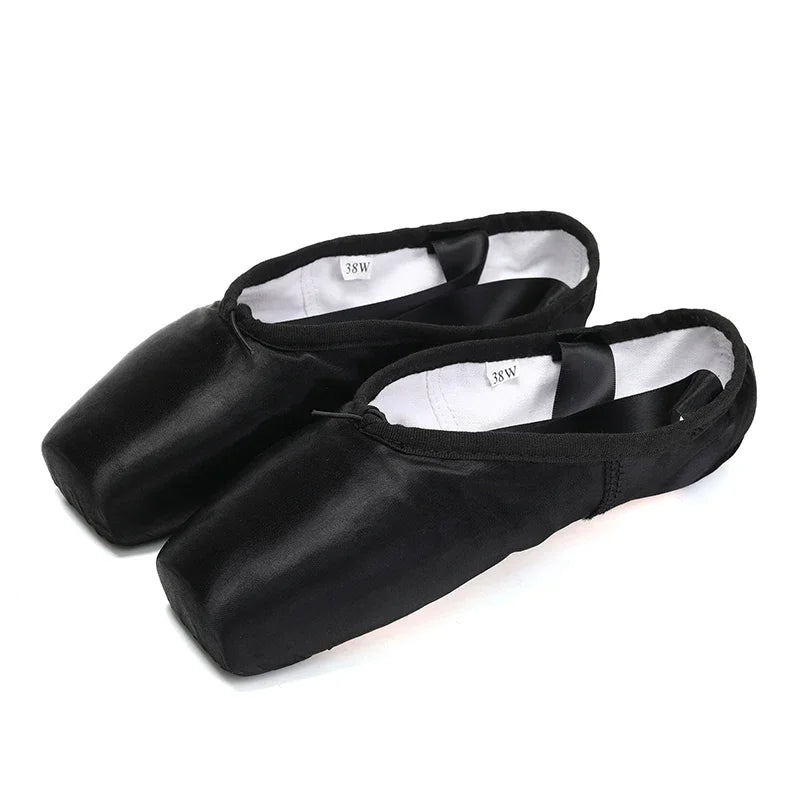 Child And Adult Ballet Dance Shoes Girls Ballet Pointe Shoes Professional With Ribbons Shoes Series Classic Woman Ballet Shoes